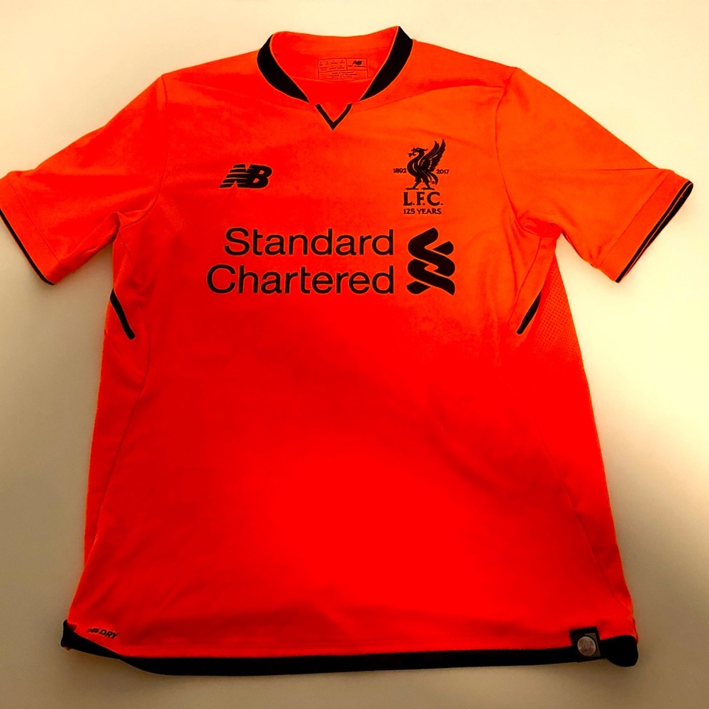 Liverpool Neon Orange Kit, youth large in okay condition